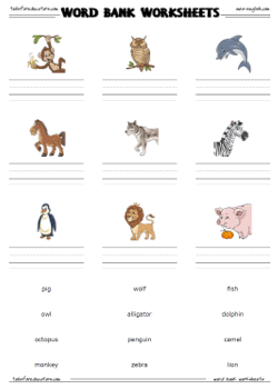 word bank worksheet templates